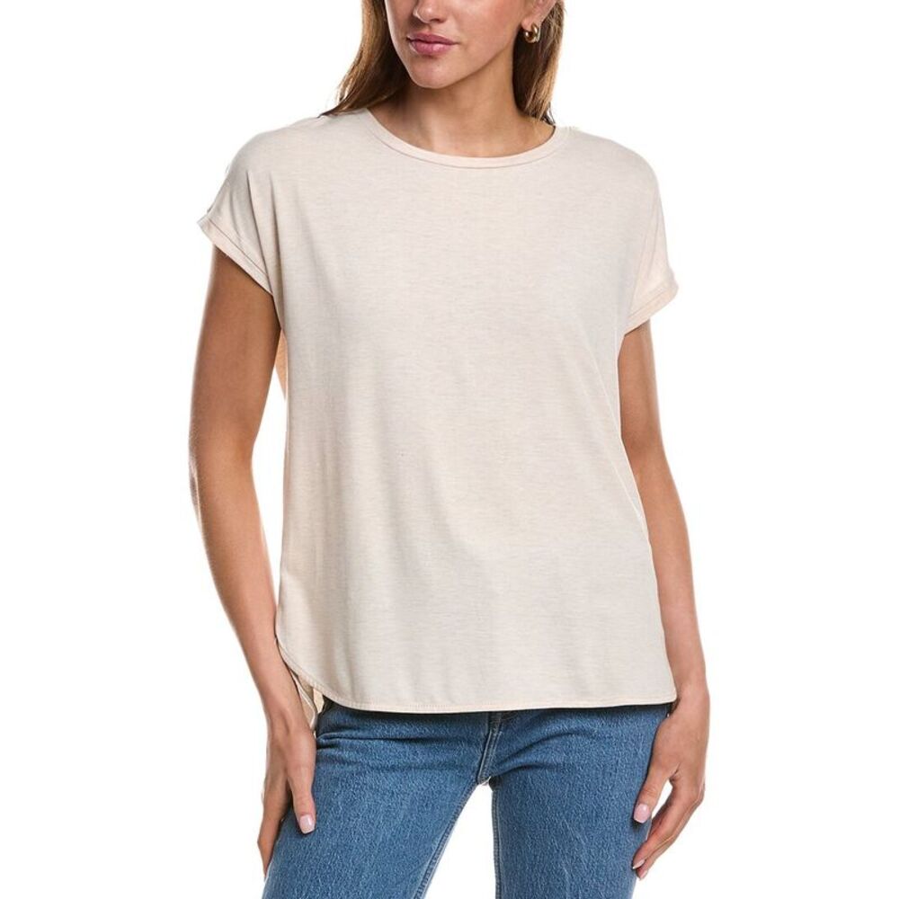 Ichi Womens Ihrebel High-Low T-Shirt, Beige